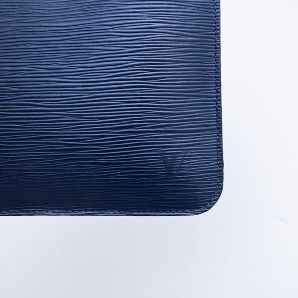 LOUIS VUITTON  Blue Marine Epi Leather Neverfull ‎ WRISTLET Pochette Fuschia - Picture 12 of 12